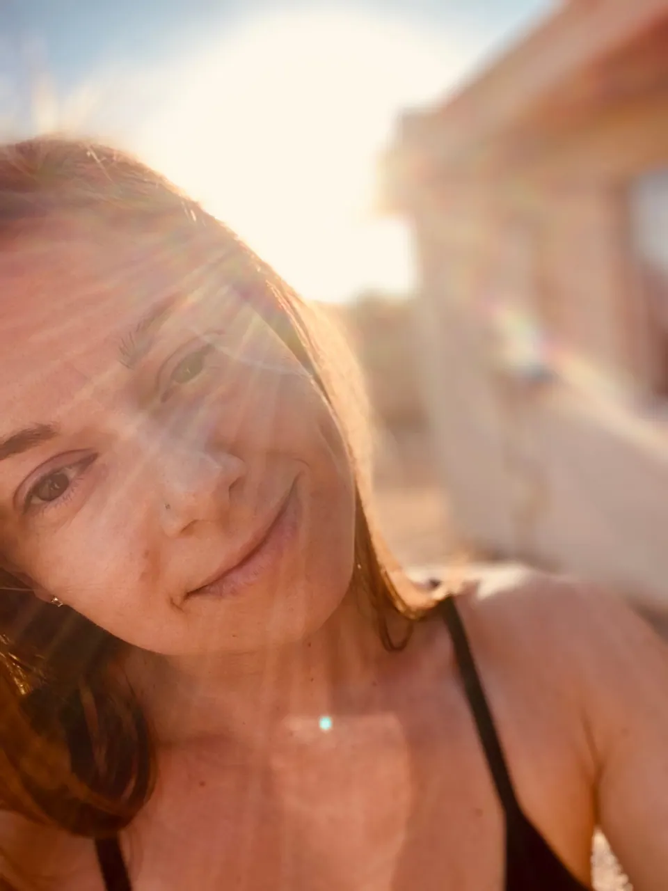 Sunlit close-up portrait of Molly